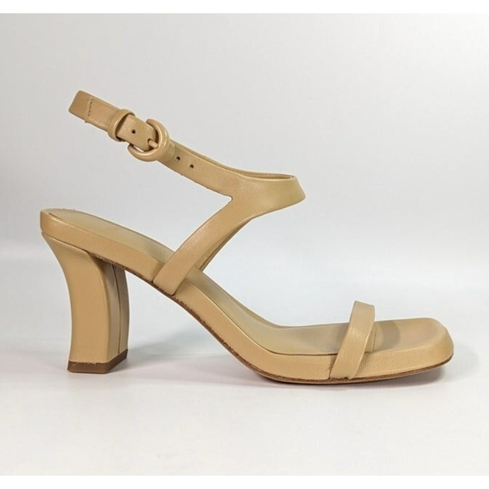 Vince Luella Leather Slingback Sandals Beige‎ 8M Minimalist Vero Cuoio Modern